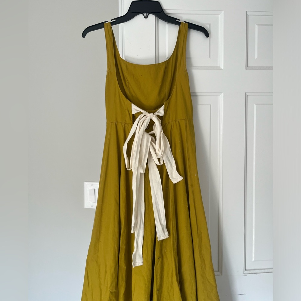 Free People Latest Obsession Midi Dress in Chartreuse